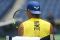 Fifteen times Grand Slam Champion Rafael Nadal of Spain practices for US Open 2017 Royalty Free Stock Photo