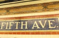 Fifth ave avenue underground mosaic new york city manhattan Royalty Free Stock Photo