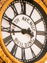 Fifth avenue building clock