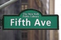 Fifth avenue sign Royalty Free Stock Photo