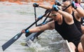 A male dragon boat rower