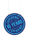 Fifth teen years experience stamp Royalty Free Stock Photo