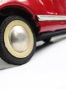 fifties 50 ' s red tin toy car wheel Royalty Free Stock Photo