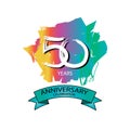 Fiftieth anniversary logo Royalty Free Stock Photo