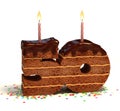 Fiftieth birthday or anniversary cake Royalty Free Stock Photo