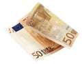 Fifty euro banknote Royalty Free Stock Photo