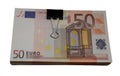 Fifty euro money isolated a pack of euros png