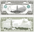 Fifty international dollar fictitious. Royalty Free Stock Photo