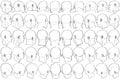 50 Male Heads (4-20) 3D to 2D