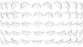 50 Mouths (6 - Digital Art) 3D to 2D