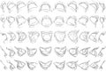 50 Mouths (3 - Digital Art) 3D to 2D