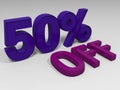 Fifty percent Royalty Free Stock Photo