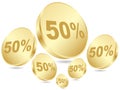 Fifty percent discount Royalty Free Stock Photo