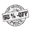 Fifty percent off Royalty Free Stock Photo