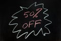 Fifty percent off Royalty Free Stock Photo