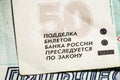Fifty Russian banknotes