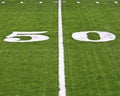 Fifty yard line Royalty Free Stock Photo