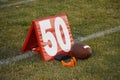 Fifty yard line Royalty Free Stock Photo