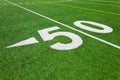 Fifty yard line - football field Royalty Free Stock Photo