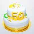 Fifty years of marriage anniversary cake