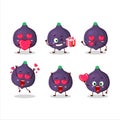 Fig cartoon character with love cute emoticon Royalty Free Stock Photo
