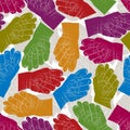 Fig fico hands seamless pattern, vector background for wallpaper