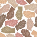 Fig fico hands seamless pattern, vector background for wallpaper