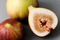 Fig fruit, food and drink, cross section Royalty Free Stock Photo