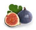 Fig fruit isolated white background Royalty Free Stock Photo