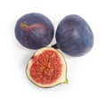 Fig fruit isolated white background top view Royalty Free Stock Photo