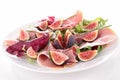 Fig and ham Royalty Free Stock Photo