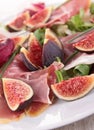 Fig and ham Royalty Free Stock Photo