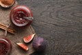 Fig jam background Royalty Free Stock Photo