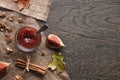 Fig jam background Royalty Free Stock Photo