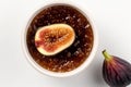 Fig jam bowl dessert. Generate Ai Royalty Free Stock Photo