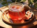 fig jam glass jar Royalty Free Stock Photo