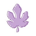 Fig leaf logo icon purple