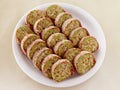 Fig Pistachio roll-Anjeer a sweet dish Royalty Free Stock Photo