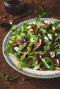 Fig Salad for Summer Food with Figs, Spinach and Feta cheese