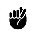 Fig sign black glyph icon