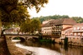 Figeac and river of Le Cele Royalty Free Stock Photo