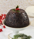 Traditional figgy pudding Royalty Free Stock Photo