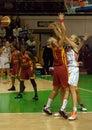 The fight for the ball. Euroleague 2009-2010. Royalty Free Stock Photo