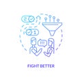 Fight better blue gradient concept icon Royalty Free Stock Photo