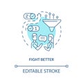 Fight better turquoise concept icon Royalty Free Stock Photo