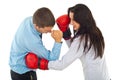 Fight business people Royalty Free Stock Photo