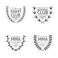 Fight club logo set