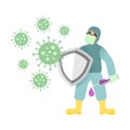 Fight Corona virus epidemic image vector