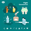 Fight coronavirus vector