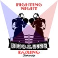 Fight cub, boxing center, boxing championship logo, banner, flyer Royalty Free Stock Photo